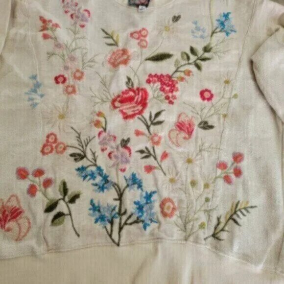 JOHNNY WAS Catalina Contrast French Terry Sweatshirt - Picture 5 of 7